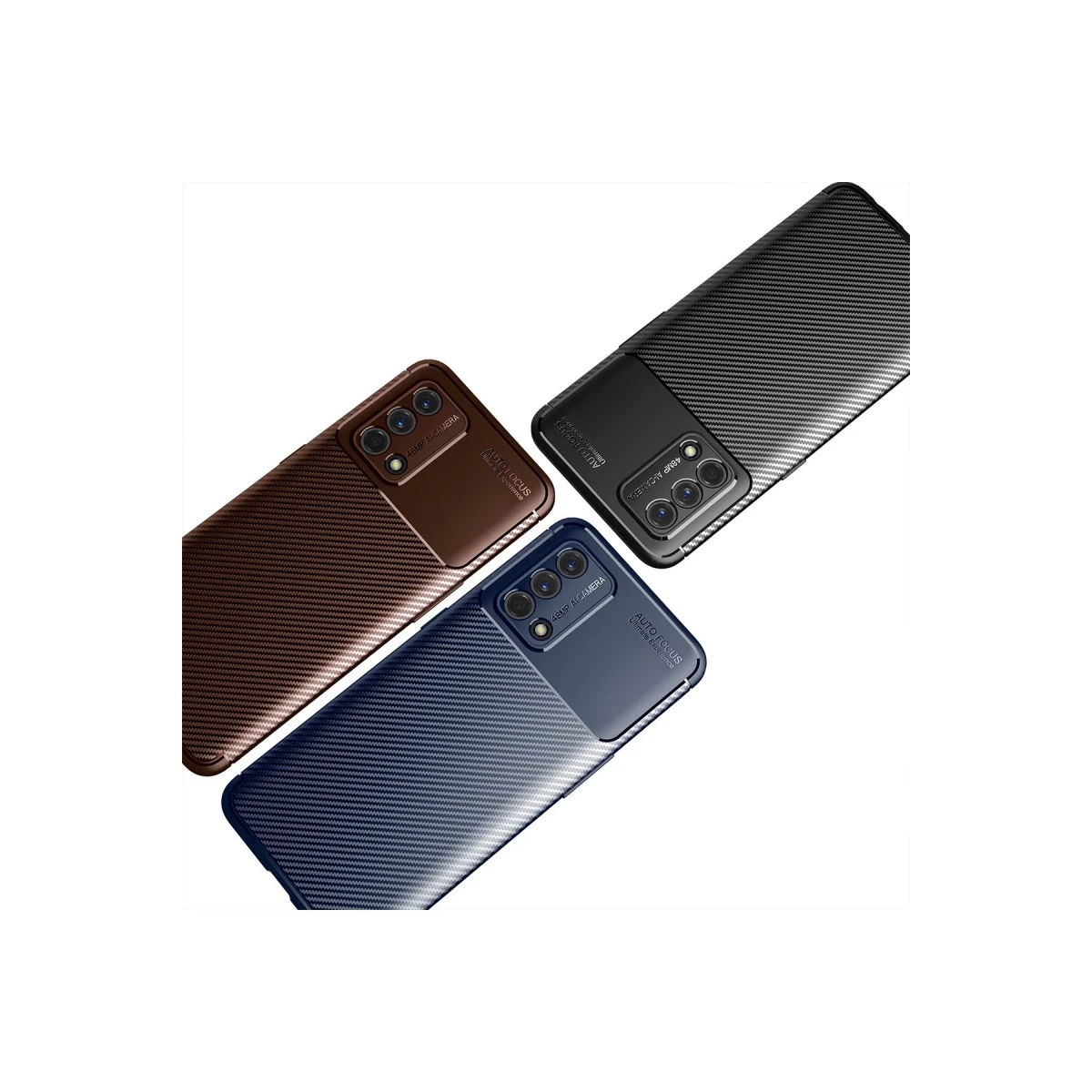 Newface Oppo A74 4G Kılıf Auto Focus Karbon Kapak - Siyah — görsel 5