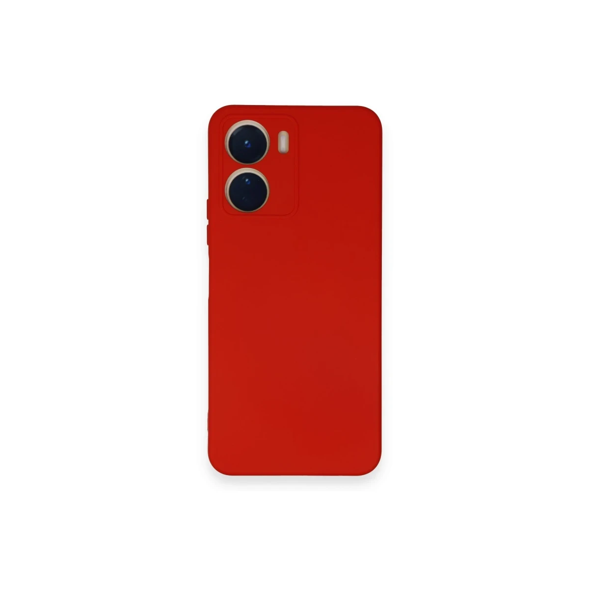 Newface Vivo Y16 Kılıf Nano içi Kadife Silikon - Kırmızı