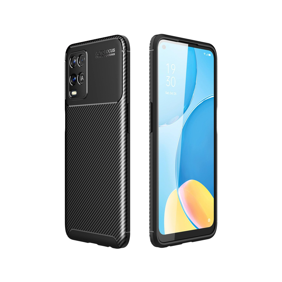 Newface Oppo A54 4G Kılıf Auto Focus Karbon Kapak - Siyah — görsel 5