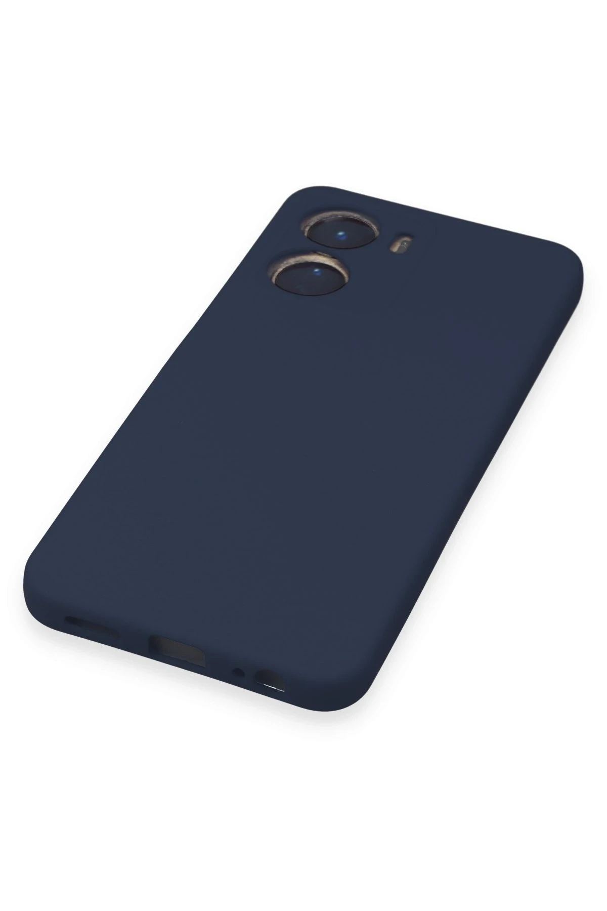 Newface Vivo Y16 Kılıf Nano içi Kadife Silikon - Lacivert