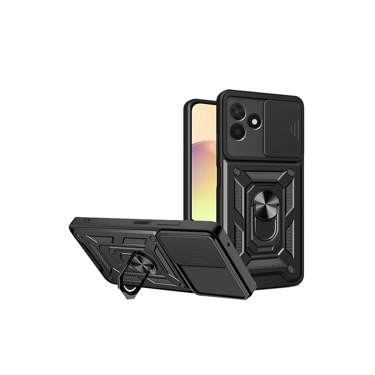 Newface Realme C53 Kılıf Pars Lens Yüzüklü Silikon - Siyah — görsel 2