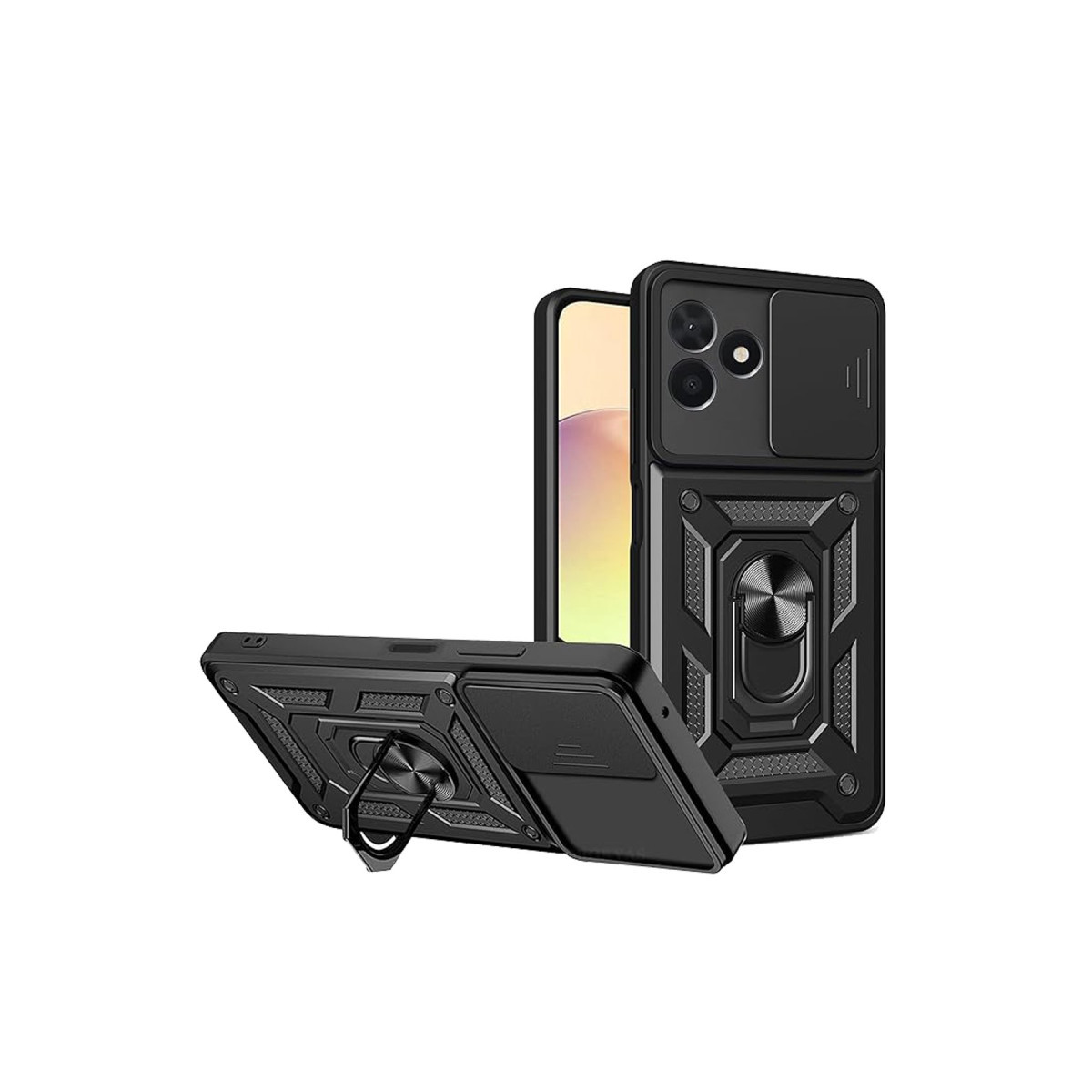 Newface Realme C53 Kılıf Pars Lens Yüzüklü Silikon - Siyah — görsel 3