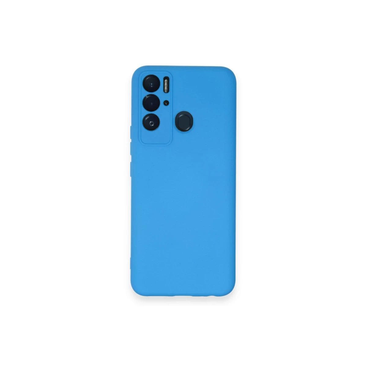 Newface Tecno Pova Neo Kılıf Nano içi Kadife Silikon - Mavi