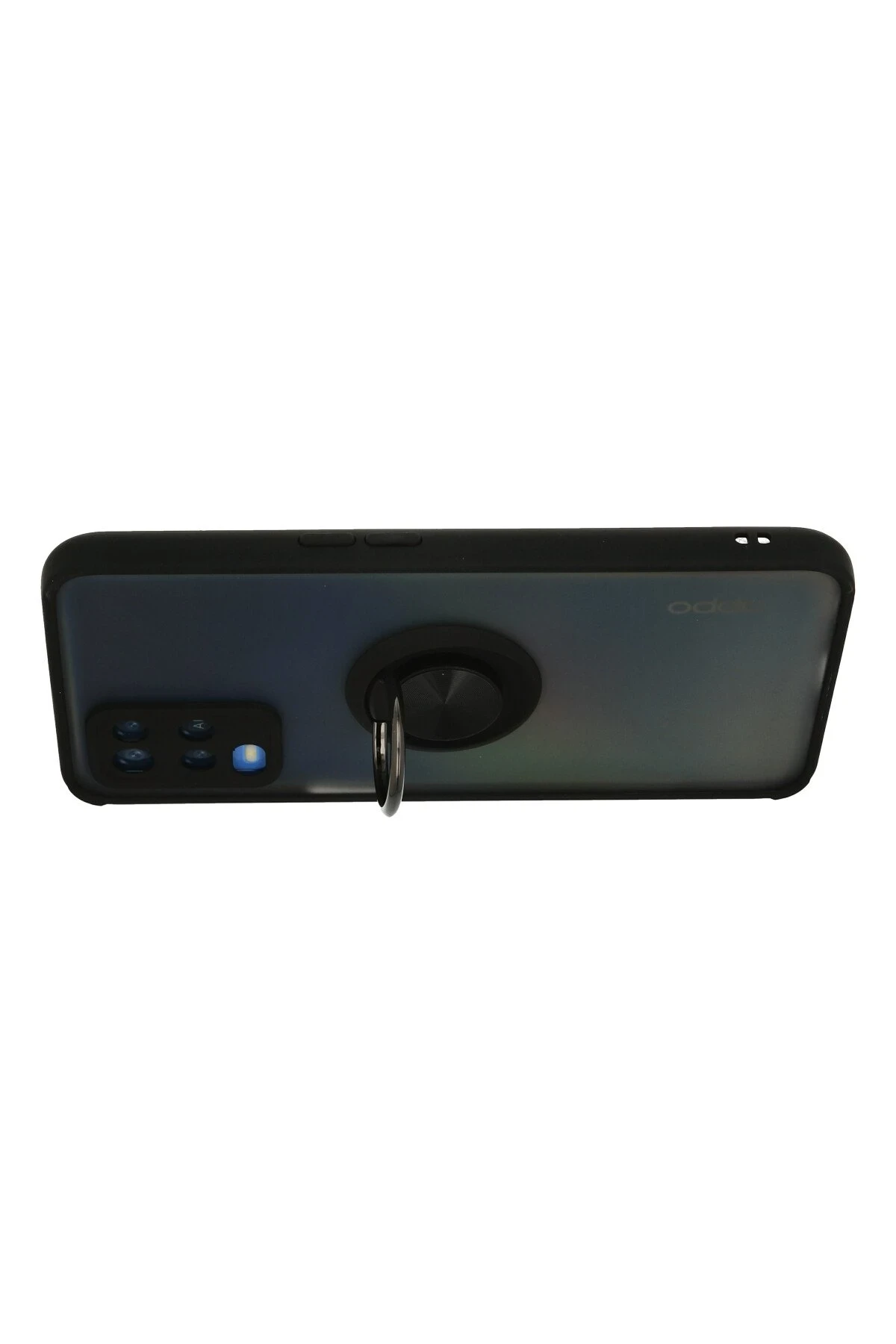 Newface Oppo A54 4G Kılıf Montreal Yüzüklü Silikon Kapak - Siyah