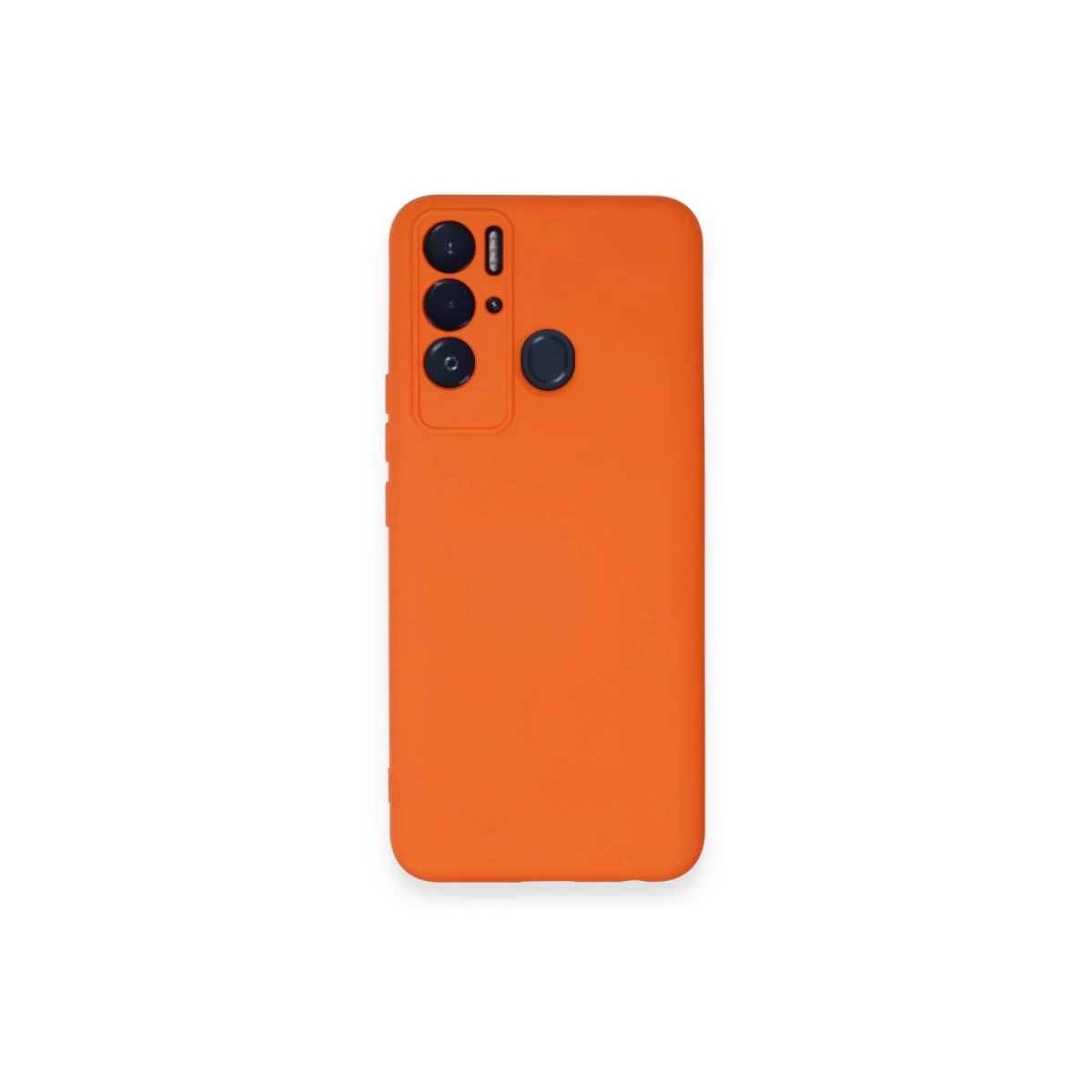 Newface Tecno Pova Neo Kılıf Nano içi Kadife Silikon - Turuncu