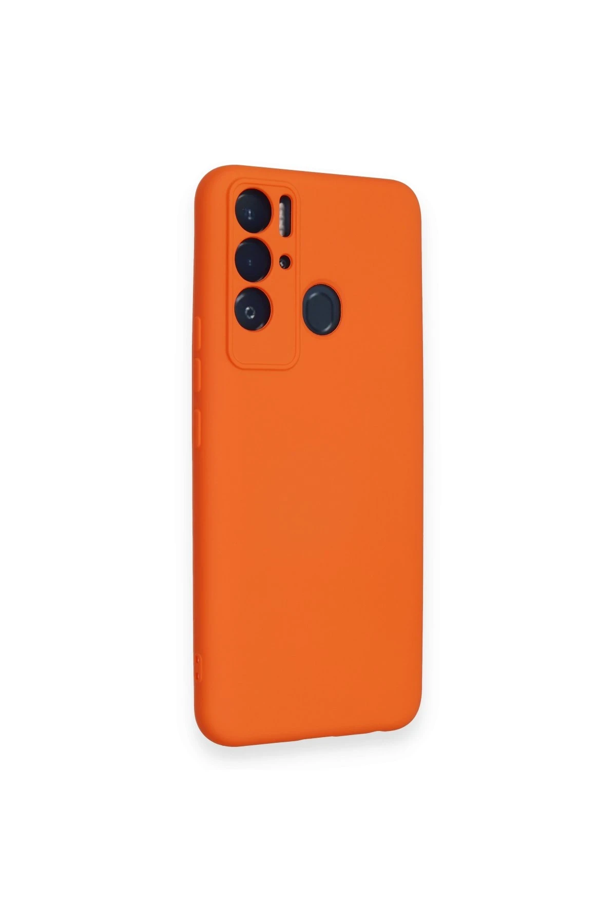 Newface Tecno Pova Neo Kılıf Nano içi Kadife Silikon - Turuncu