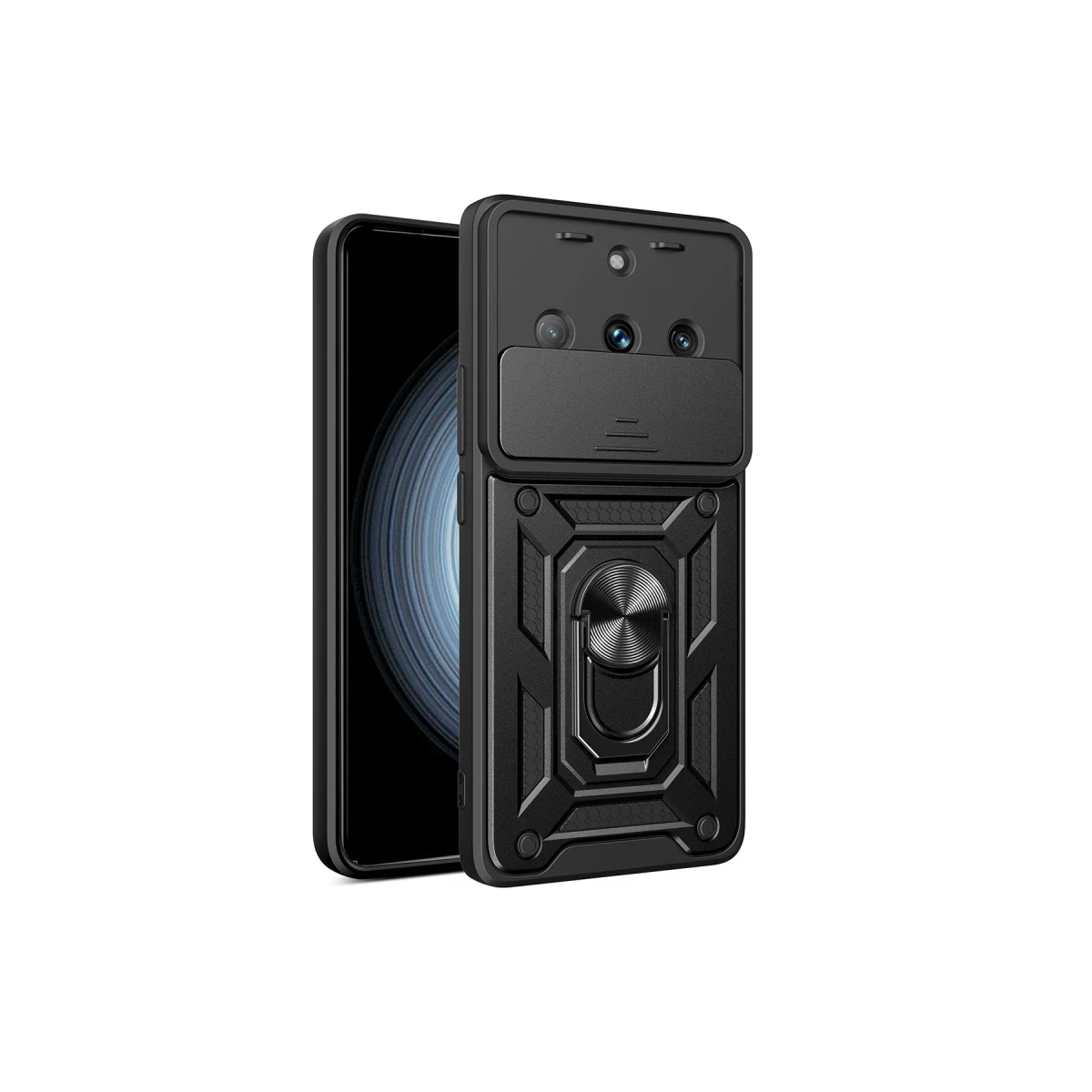 Newface Realme 11 Pro Kılıf Pars Lens Yüzüklü Silikon - Siyah — görsel 4