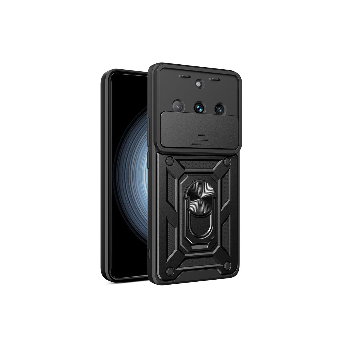 Newface Realme 11 Pro Kılıf Pars Lens Yüzüklü Silikon - Siyah — görsel 7