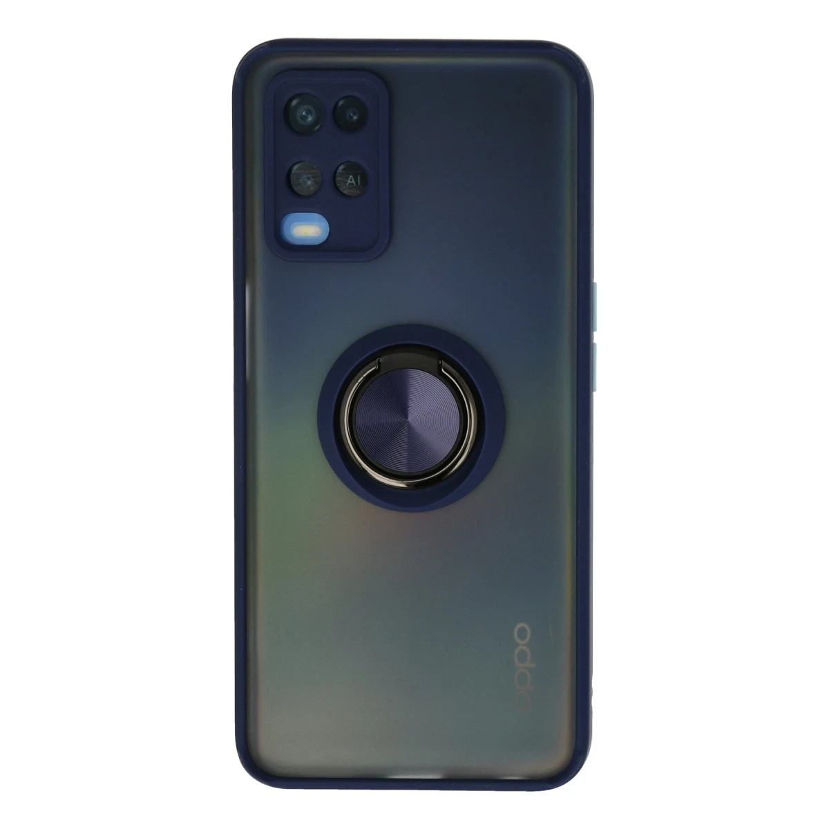 Newface Oppo A54 4G Kılıf Montreal Yüzüklü Silikon Kapak - Lacivert