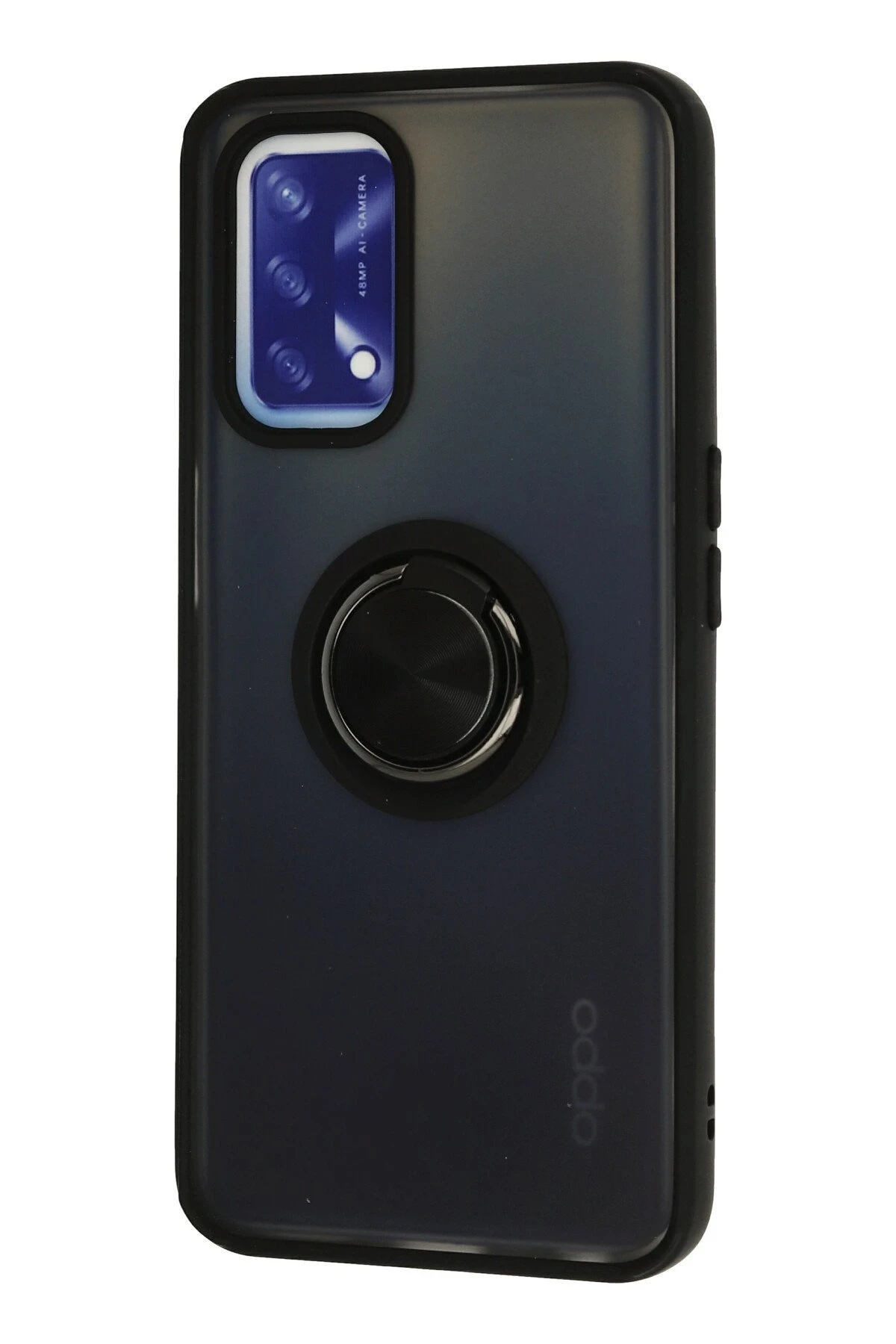 Newface Oppo A74 4G Kılıf Montreal Yüzüklü Silikon Kapak - Siyah — görsel 2