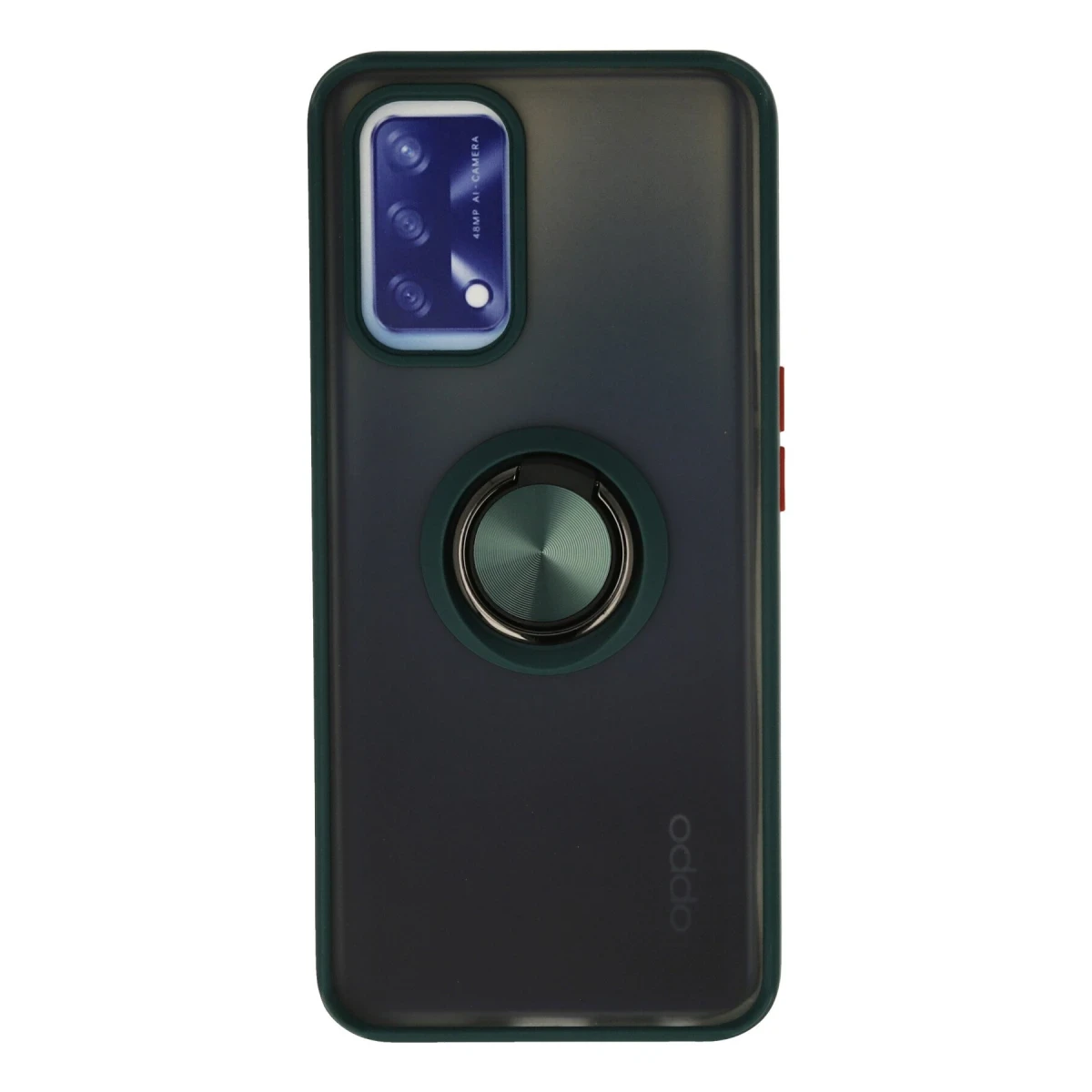 Newface Oppo A74 4G Kılıf Montreal Yüzüklü Silikon Kapak - Yeşil