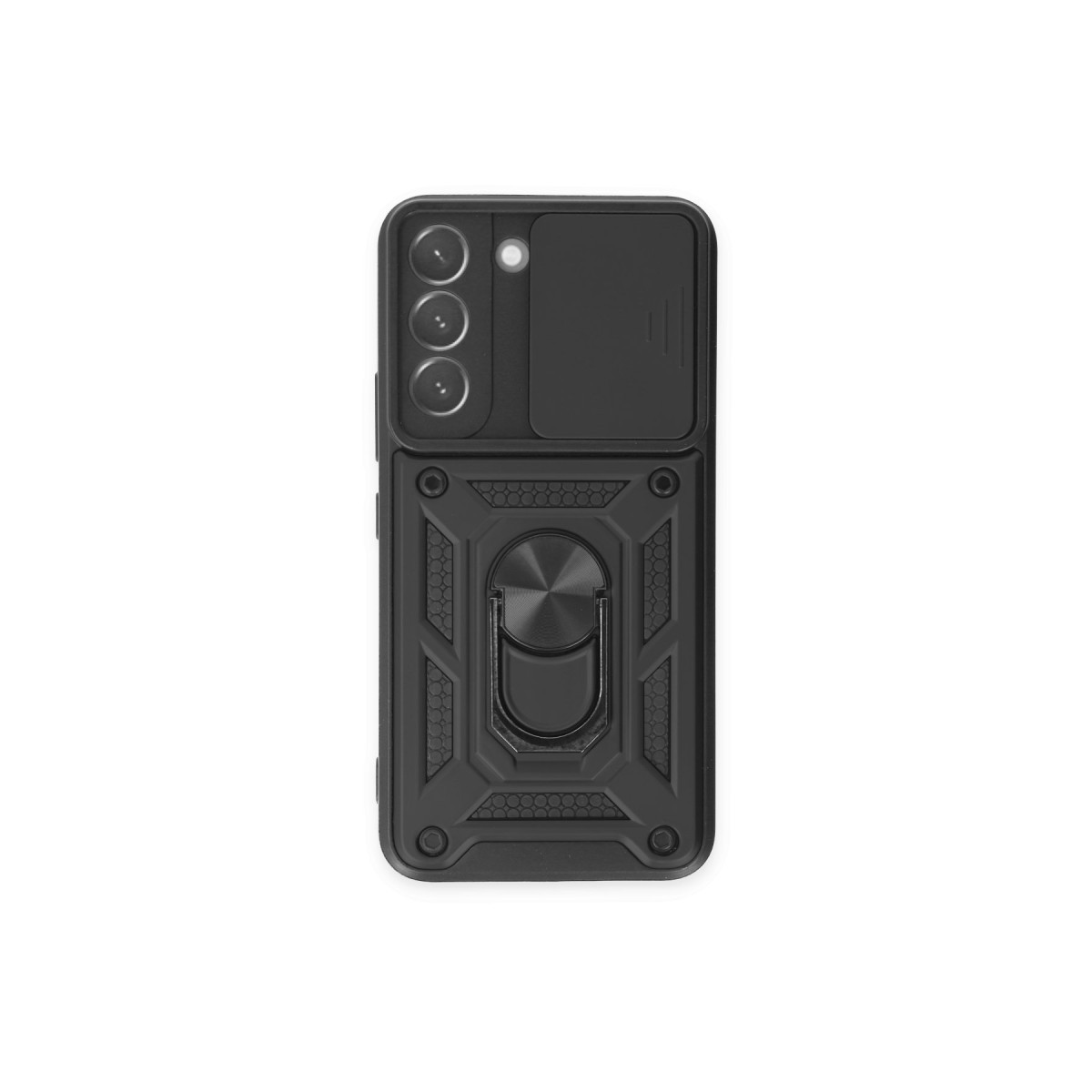 Newface Samsung Galaxy S23 Kılıf Pars Lens Yüzüklü Silikon - Siyah — görsel 11