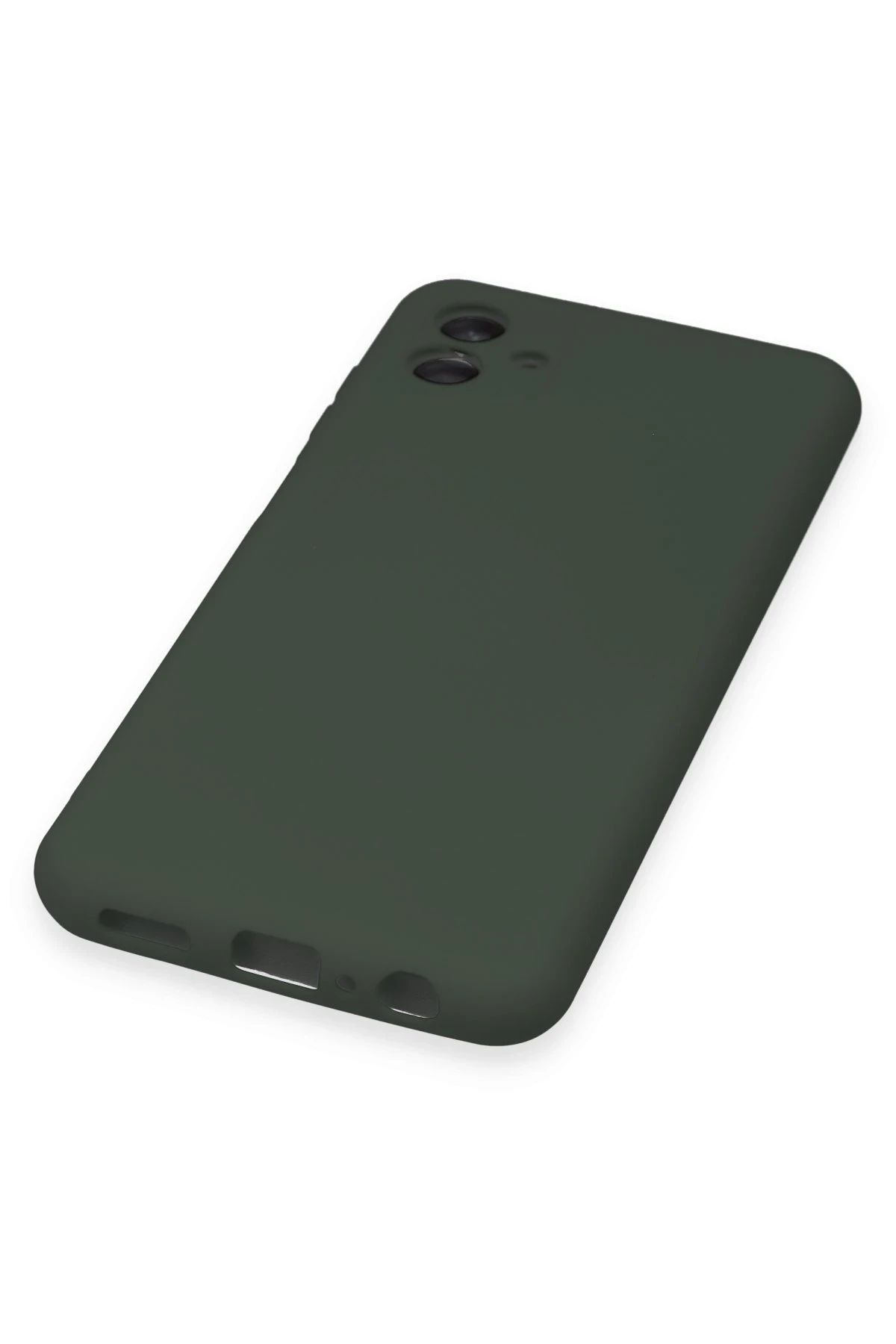 Newface Samsung Galaxy A04 Kılıf Nano içi Kadife Silikon - Koyu Yeşil