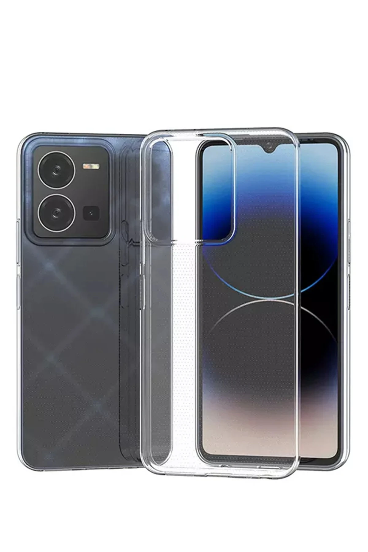 Newface Vivo Y35 Kılıf Lüx Şeffaf Silikon