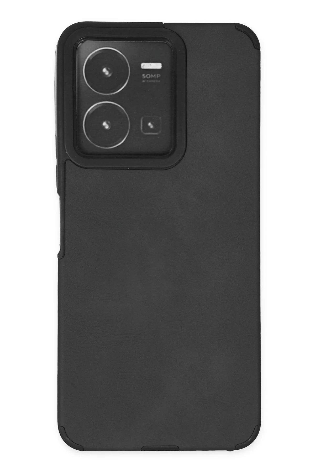 Newface Vivo Y35 Kılıf Loop Deri Silikon - Siyah