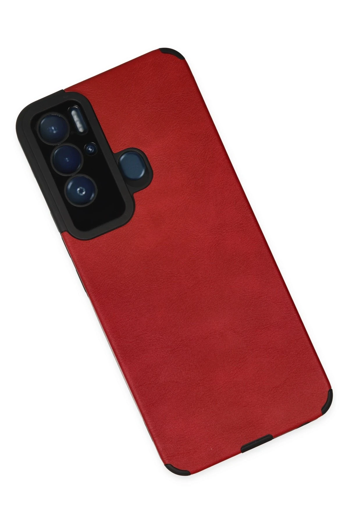 Newface Tecno Pova Neo Kılıf Loop Deri Silikon - Kırmızı
