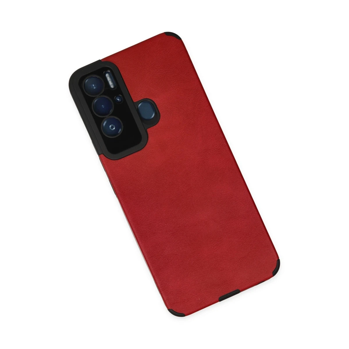 Newface Tecno Pova Neo Kılıf Loop Deri Silikon - Kırmızı