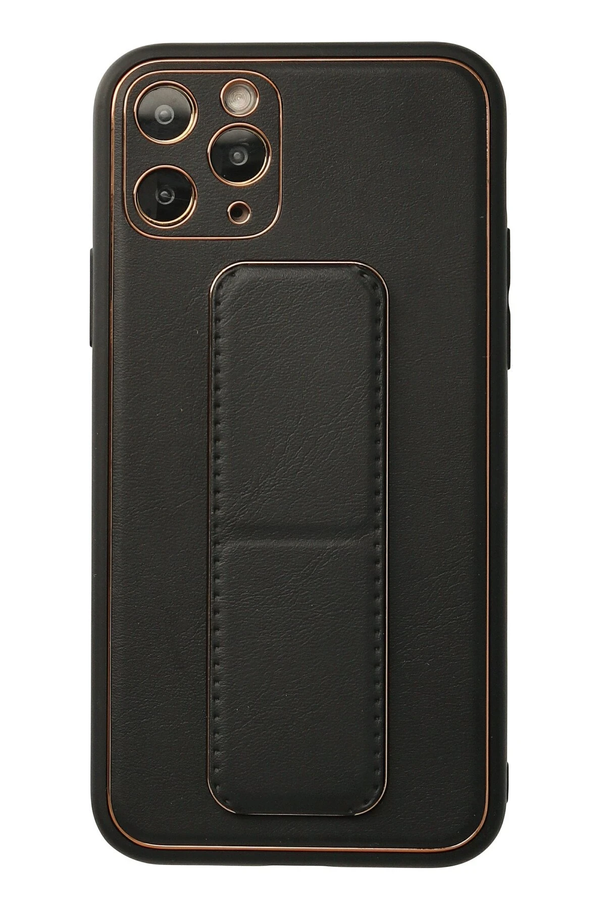 Newface iPhone 11 Pro Kılıf Coco Deri Standlı Kapak - Siyah