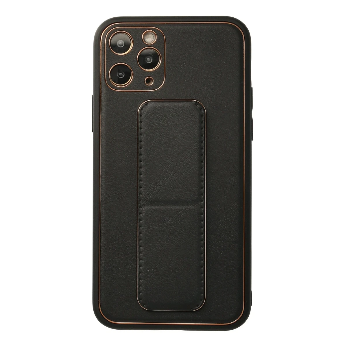 Newface Apple iPhone 11 Pro Kılıf Coco Deri Standlı Kapak - Siyah — görsel 4