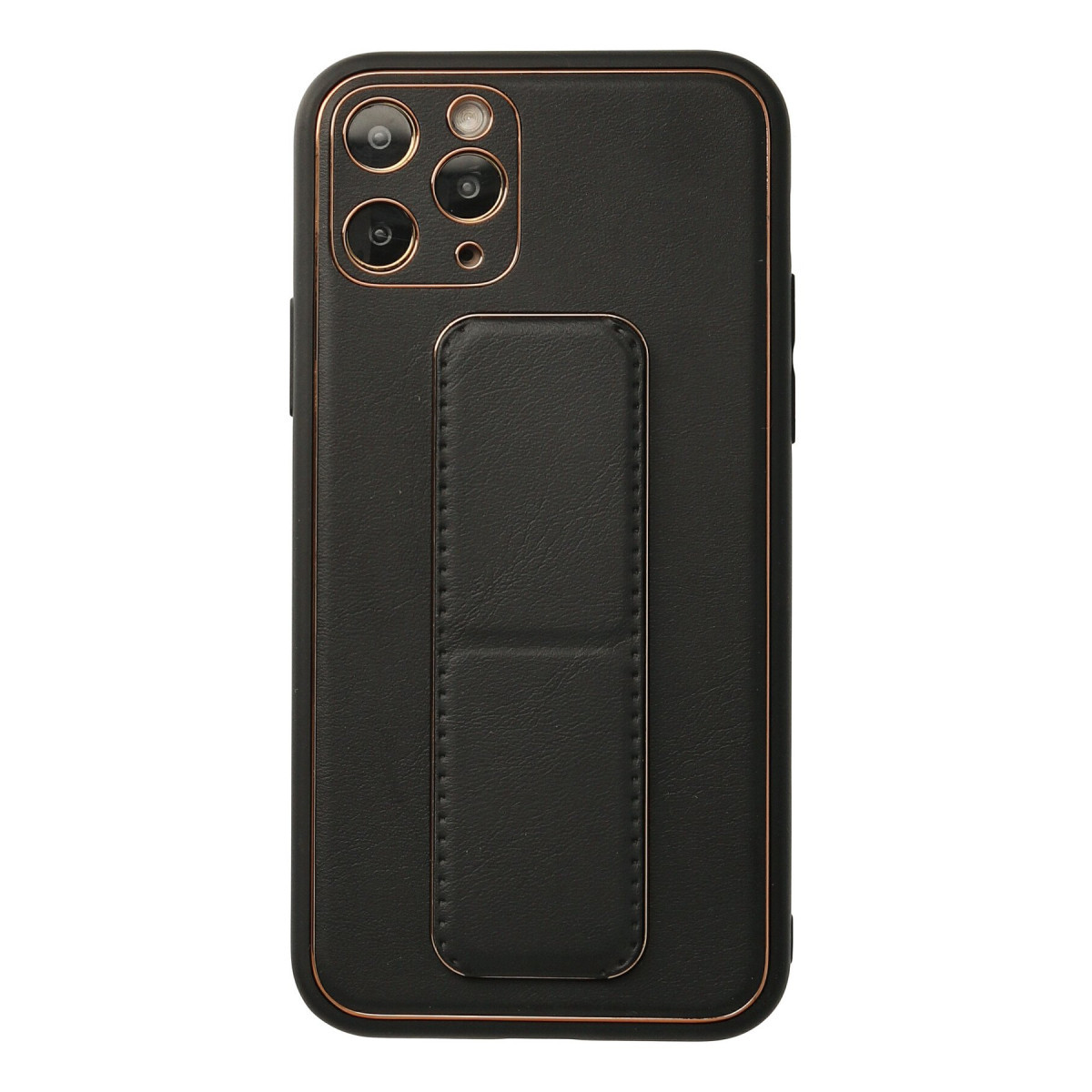 Newface Apple iPhone 11 Pro Kılıf Coco Deri Standlı Kapak - Siyah — görsel 7