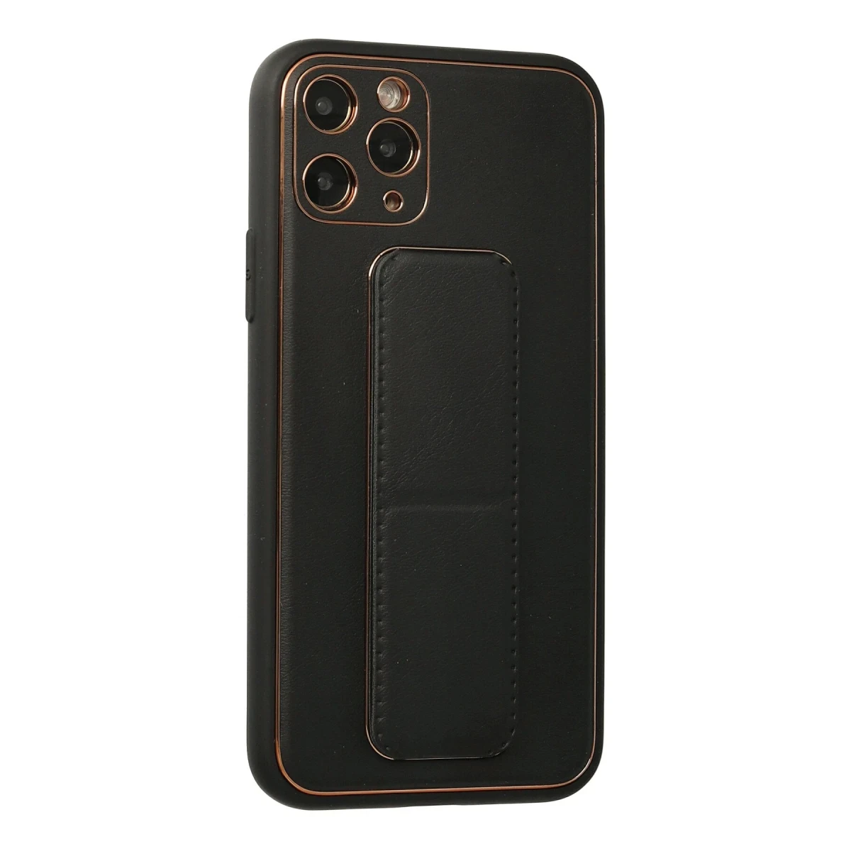 Newface Apple iPhone 11 Pro Kılıf Coco Deri Standlı Kapak - Siyah — görsel 5