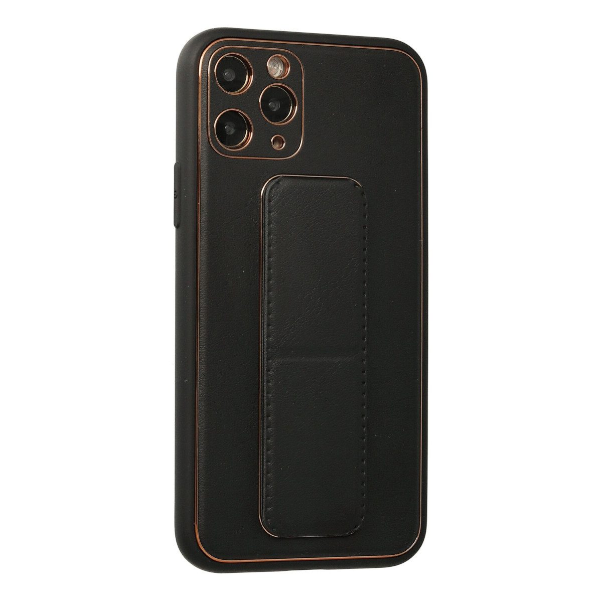 Newface Apple iPhone 11 Pro Kılıf Coco Deri Standlı Kapak - Siyah — görsel 8