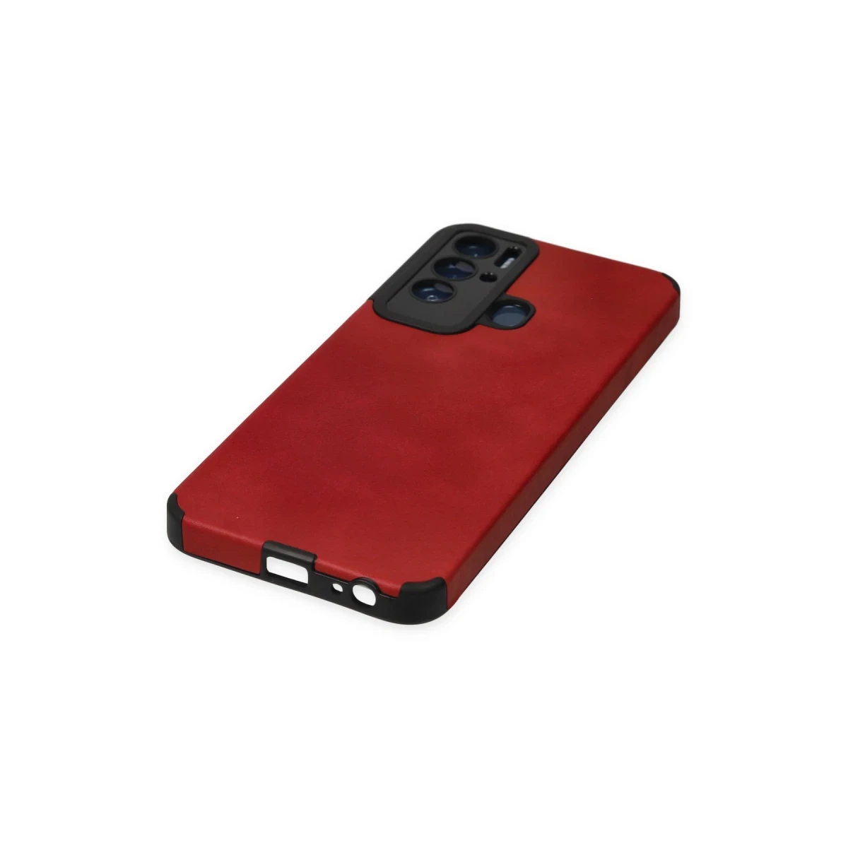 Newface Tecno Pova Neo Kılıf Loop Deri Silikon - Kırmızı
