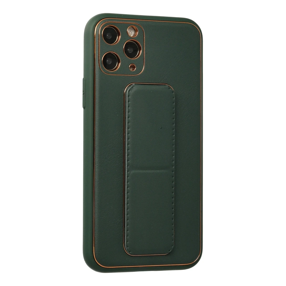 Newface Apple iPhone 11 Pro Kılıf Coco Deri Standlı Kapak - Yeşil
