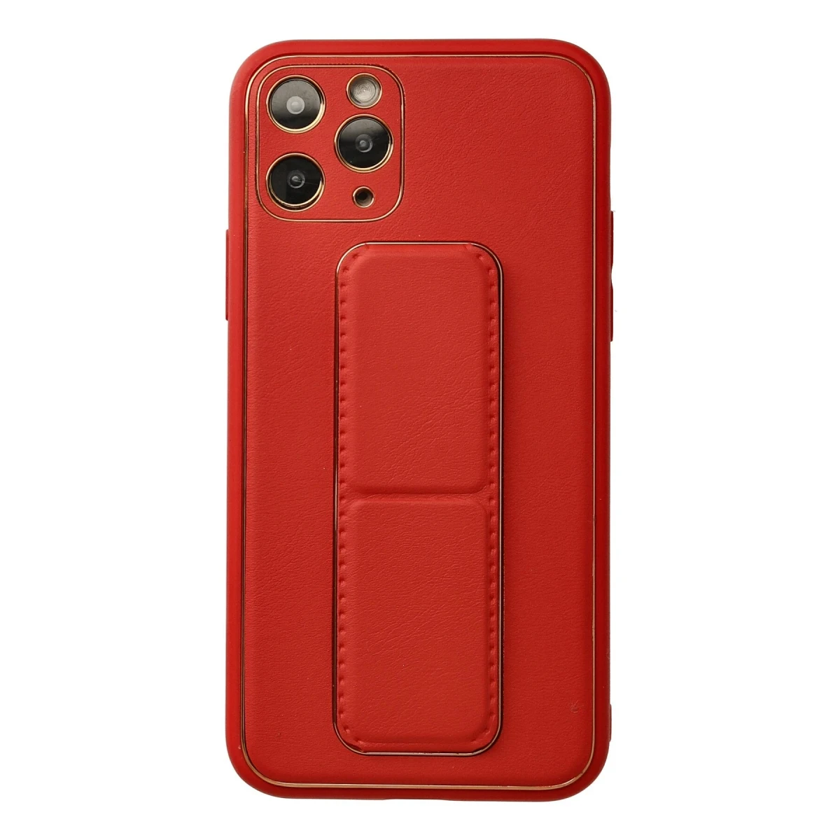 Newface Apple iPhone 11 Pro Kılıf Coco Deri Standlı Kapak - Kırmızı