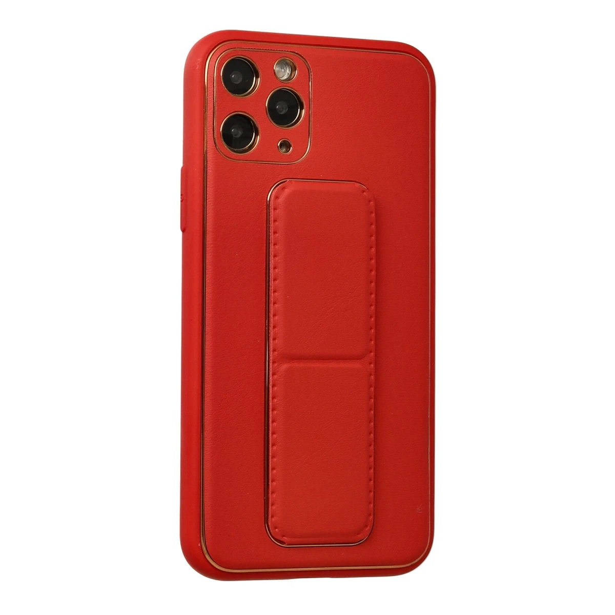 Newface Apple iPhone 11 Pro Kılıf Coco Deri Standlı Kapak - Kırmızı