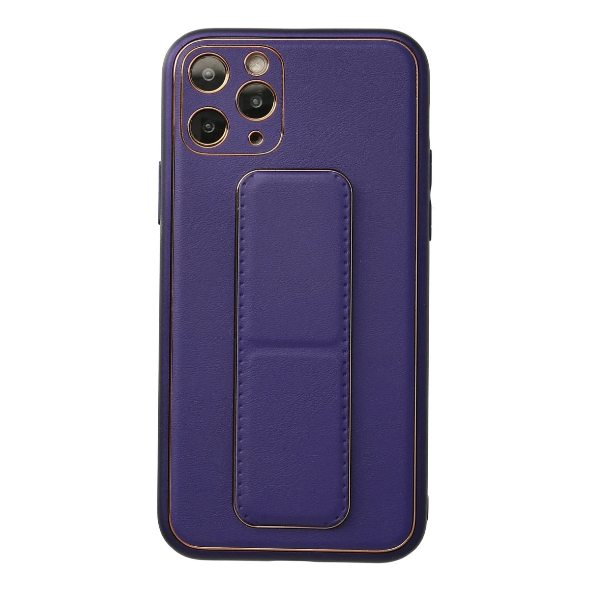 Newface Apple iPhone 11 Pro Kılıf Coco Deri Standlı Kapak - Mor