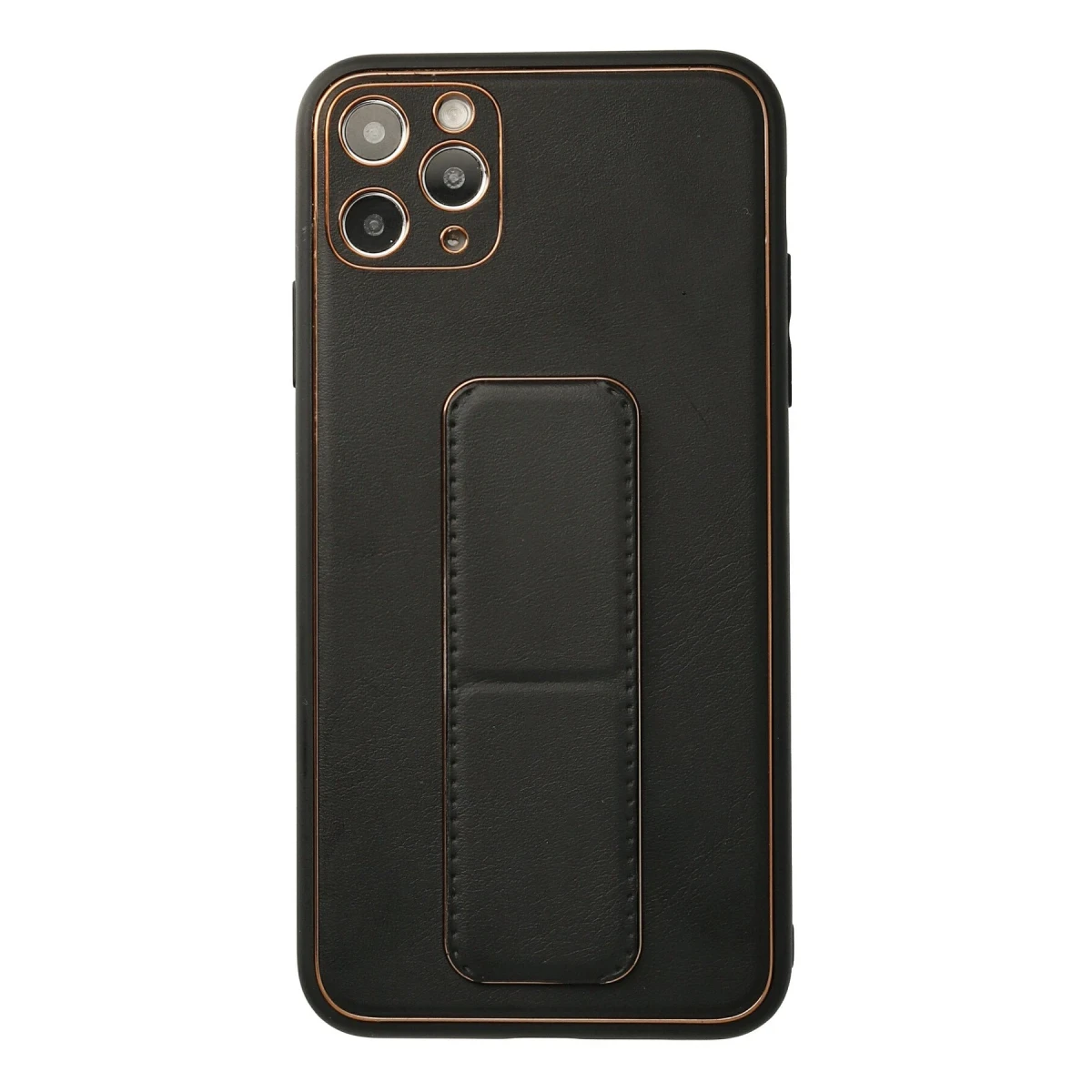 Newface Apple iPhone 11 Pro Max Kılıf Coco Deri Standlı Kapak - Siyah — görsel 4