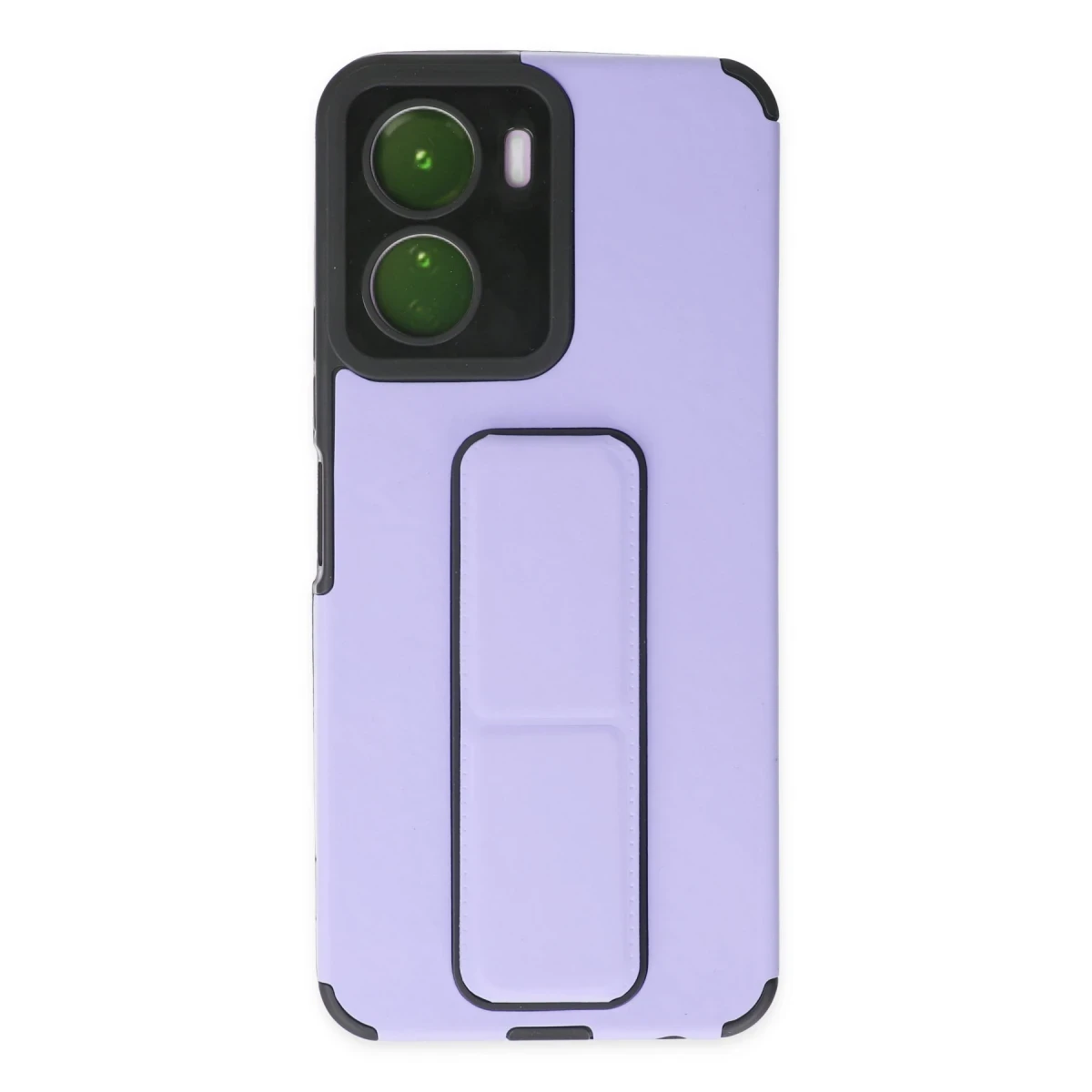 Newface Vivo Y16 Kılıf Mega Standlı Silikon - Lila