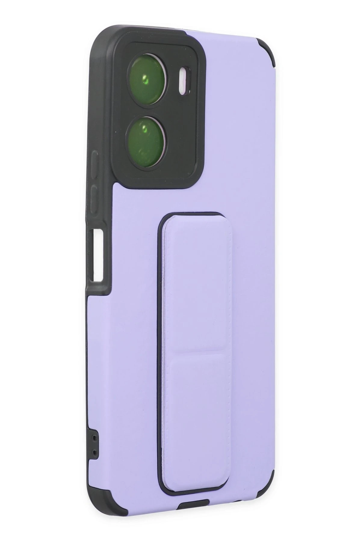 Newface Vivo Y16 Kılıf Mega Standlı Silikon - Lila