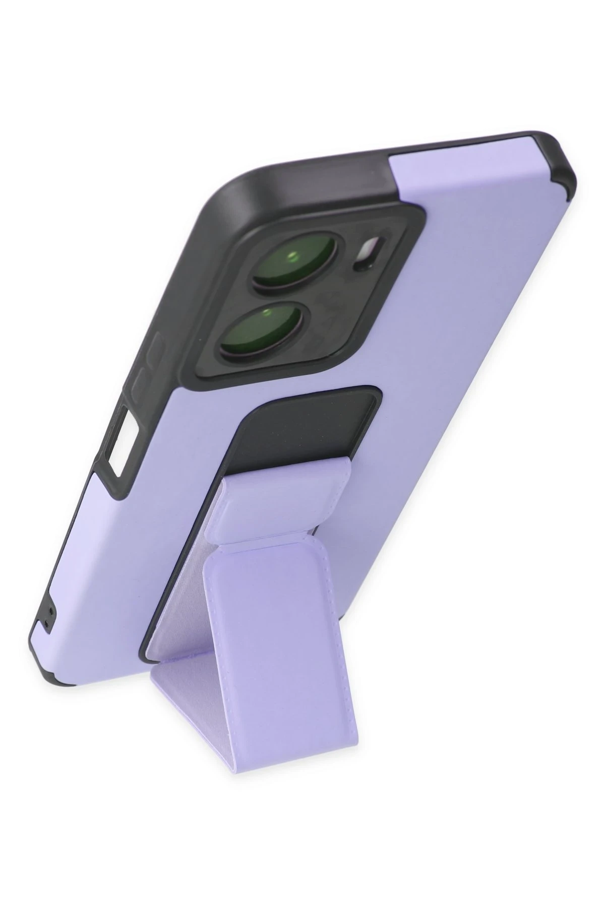 Newface Vivo Y16 Kılıf Mega Standlı Silikon - Lila