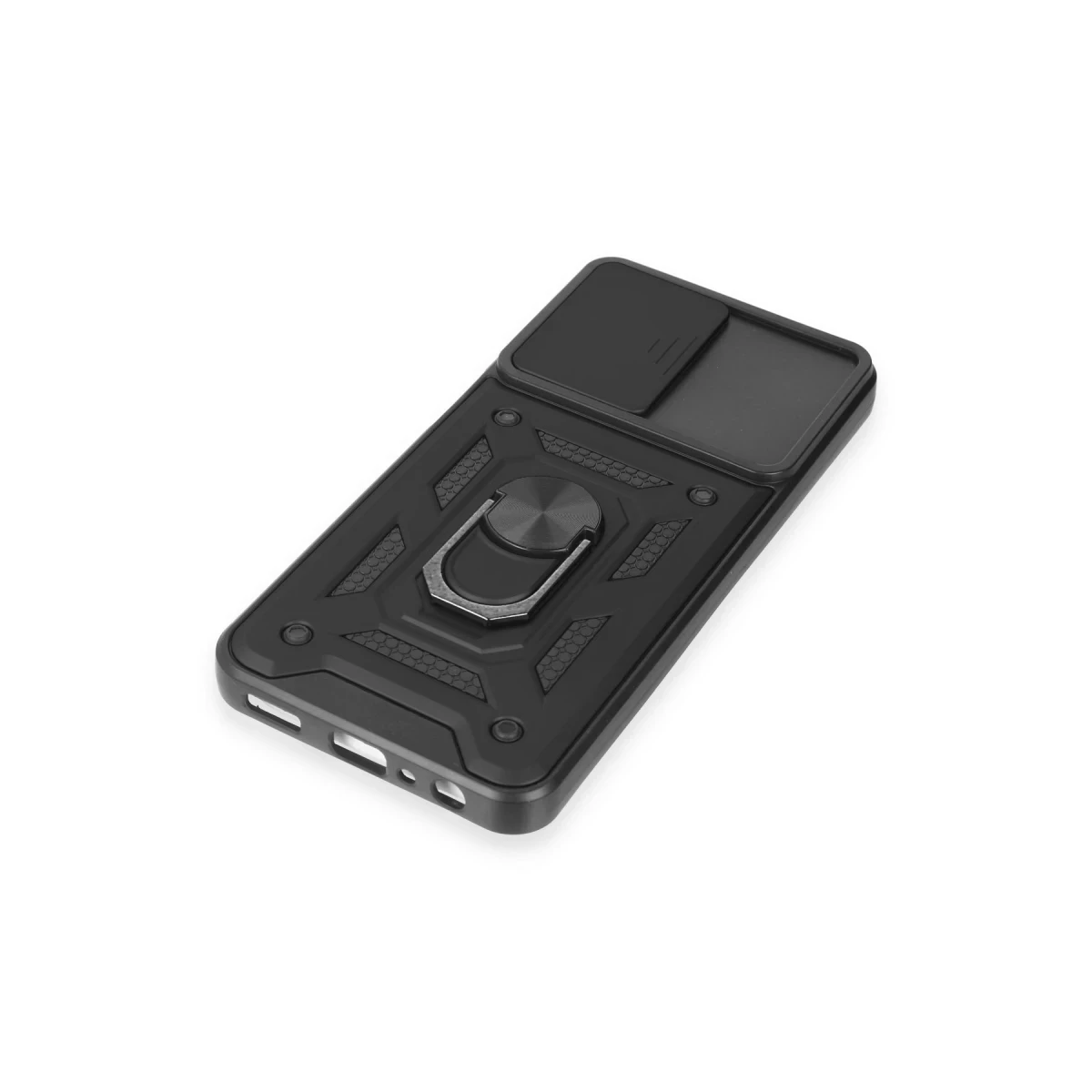 Newface Samsung Galaxy M14 5G Kılıf Pars Lens Yüzüklü Silikon - Siyah — görsel 11