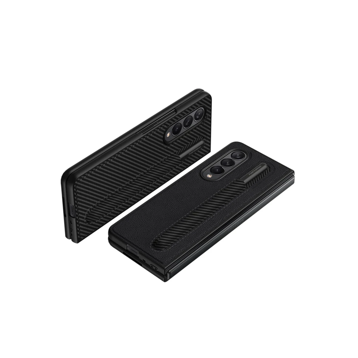 Newface Samsung Galaxy Z Fold 3 Kılıf Fold Kapak - Karbon — görsel 4