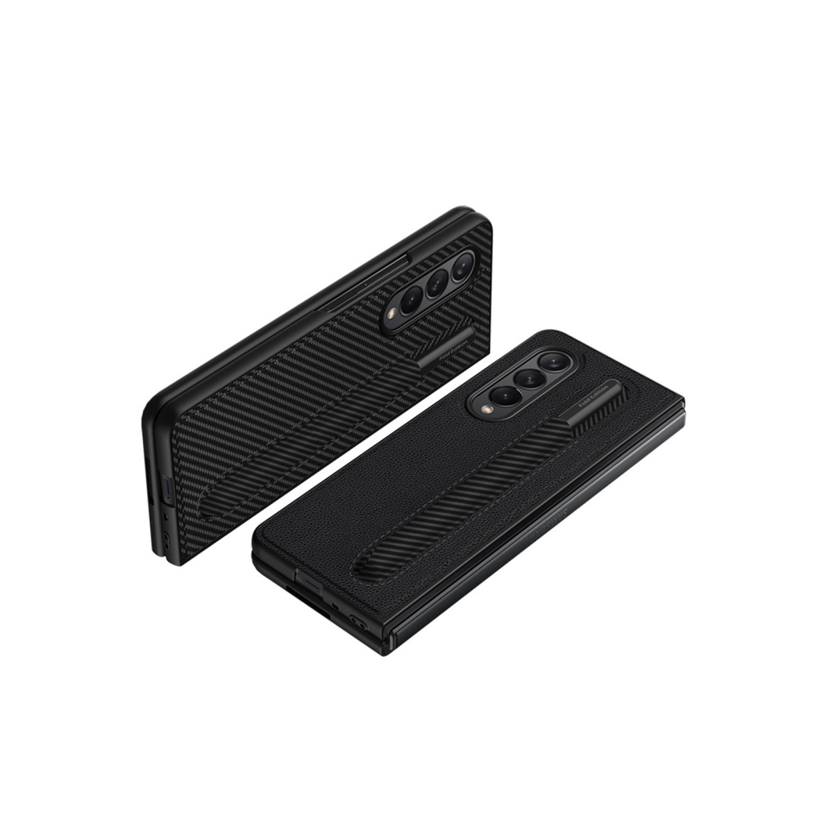 Newface Samsung Galaxy Z Fold 3 Kılıf Fold Kapak - Karbon — görsel 6