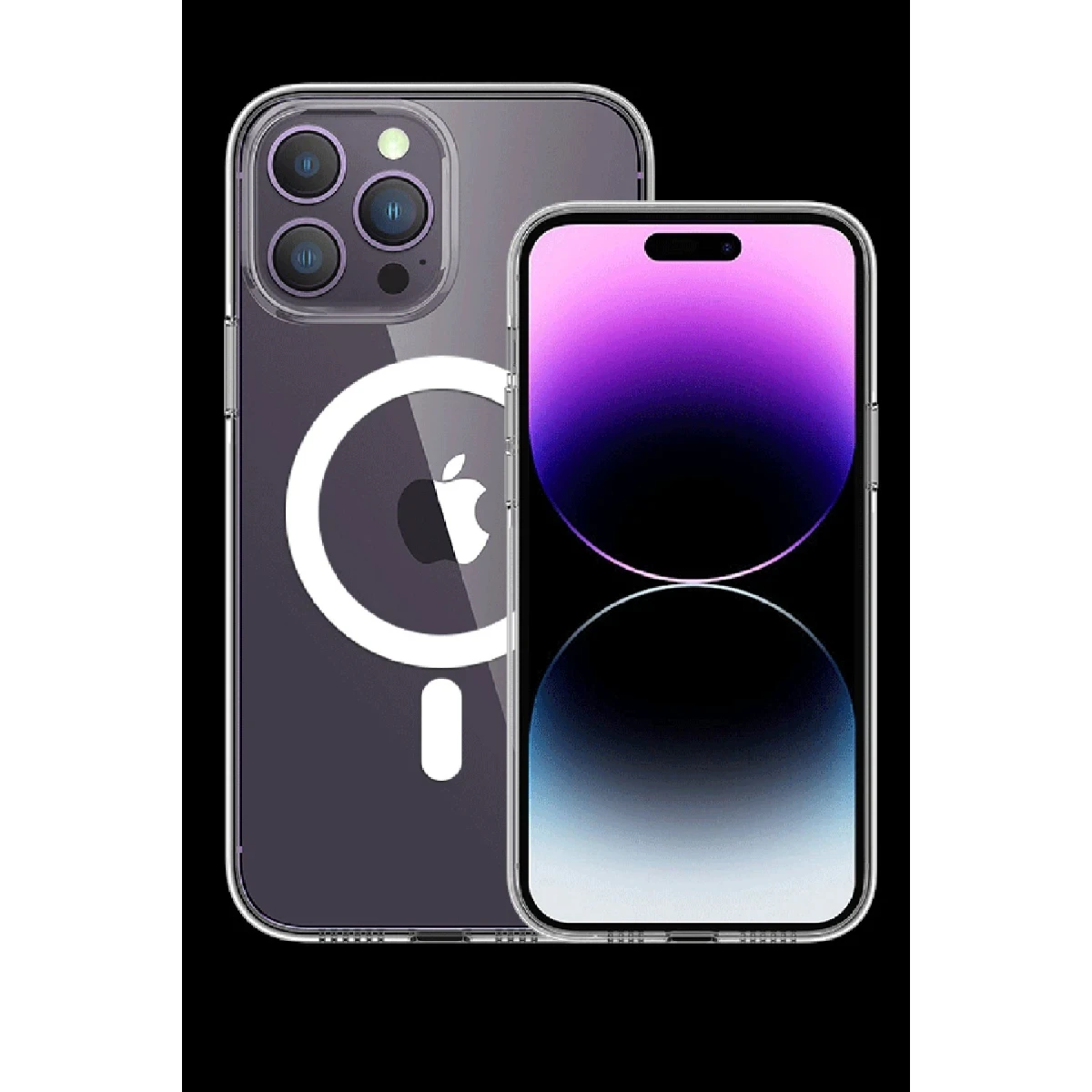 Newface Apple iPhone 15 Pro Max Kılıf Tron Şeffaf Magsafe Kapak - Siyah — görsel 11