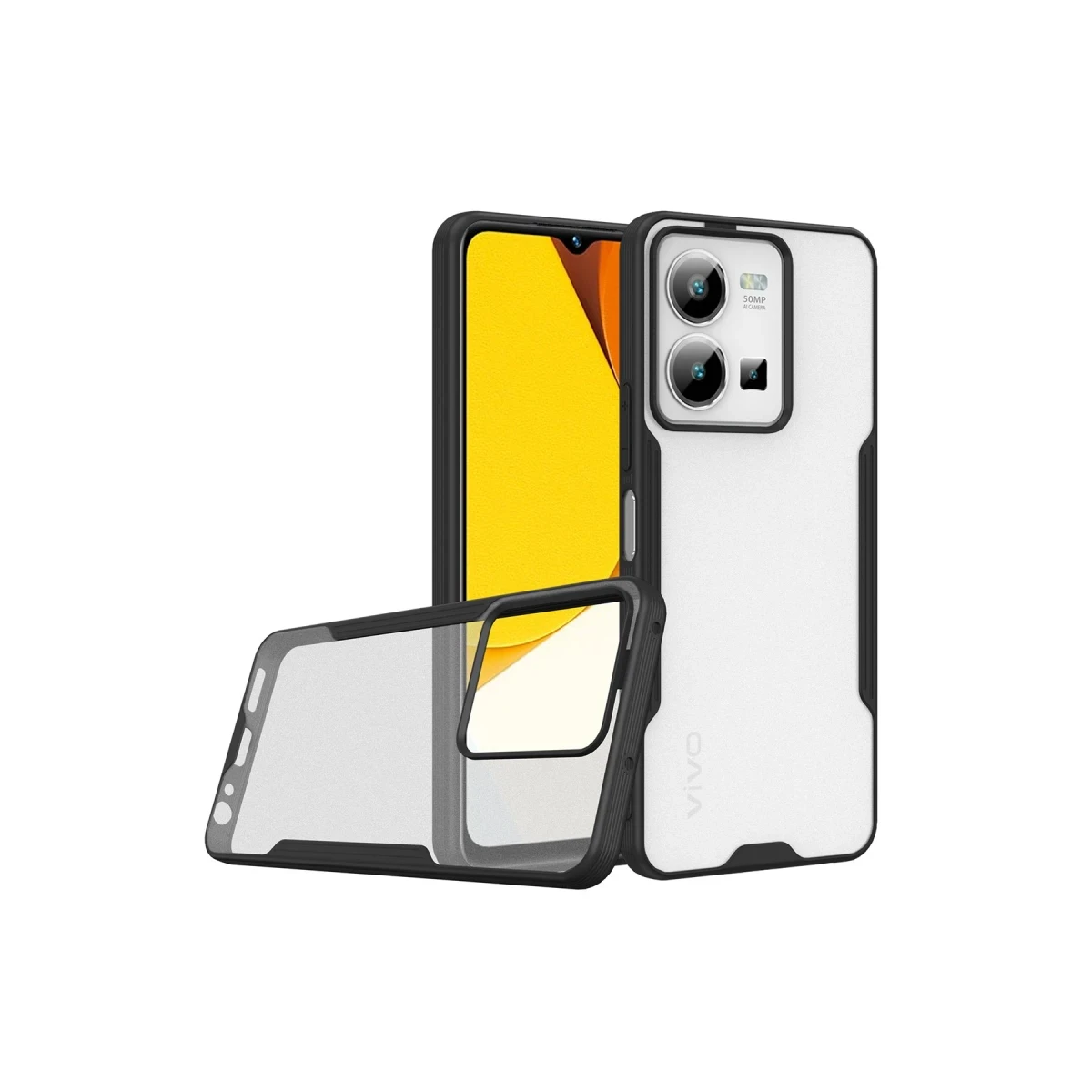 Newface Vivo Y35 Kılıf Platin Silikon - Siyah — görsel 5