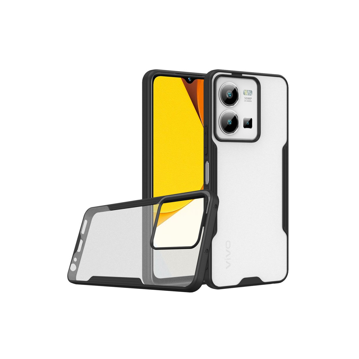 Newface Vivo Y35 Kılıf Platin Silikon - Siyah — görsel 9