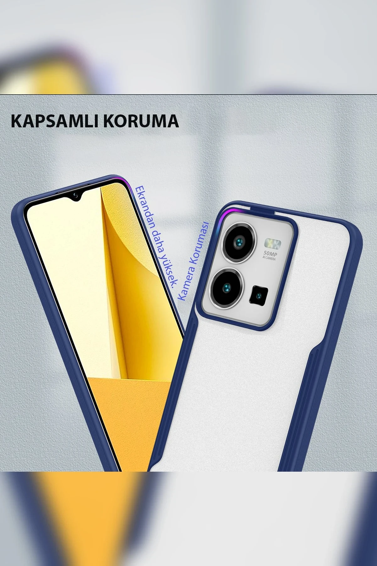 Newface Vivo Y35 Kılıf Platin Silikon - Siyah — görsel 3