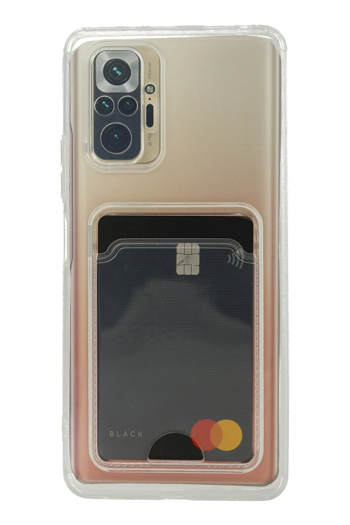 Newface Xiaomi Redmi Note 10 Pro Kılıf Kart Şeffaf Silikon - Şeffaf