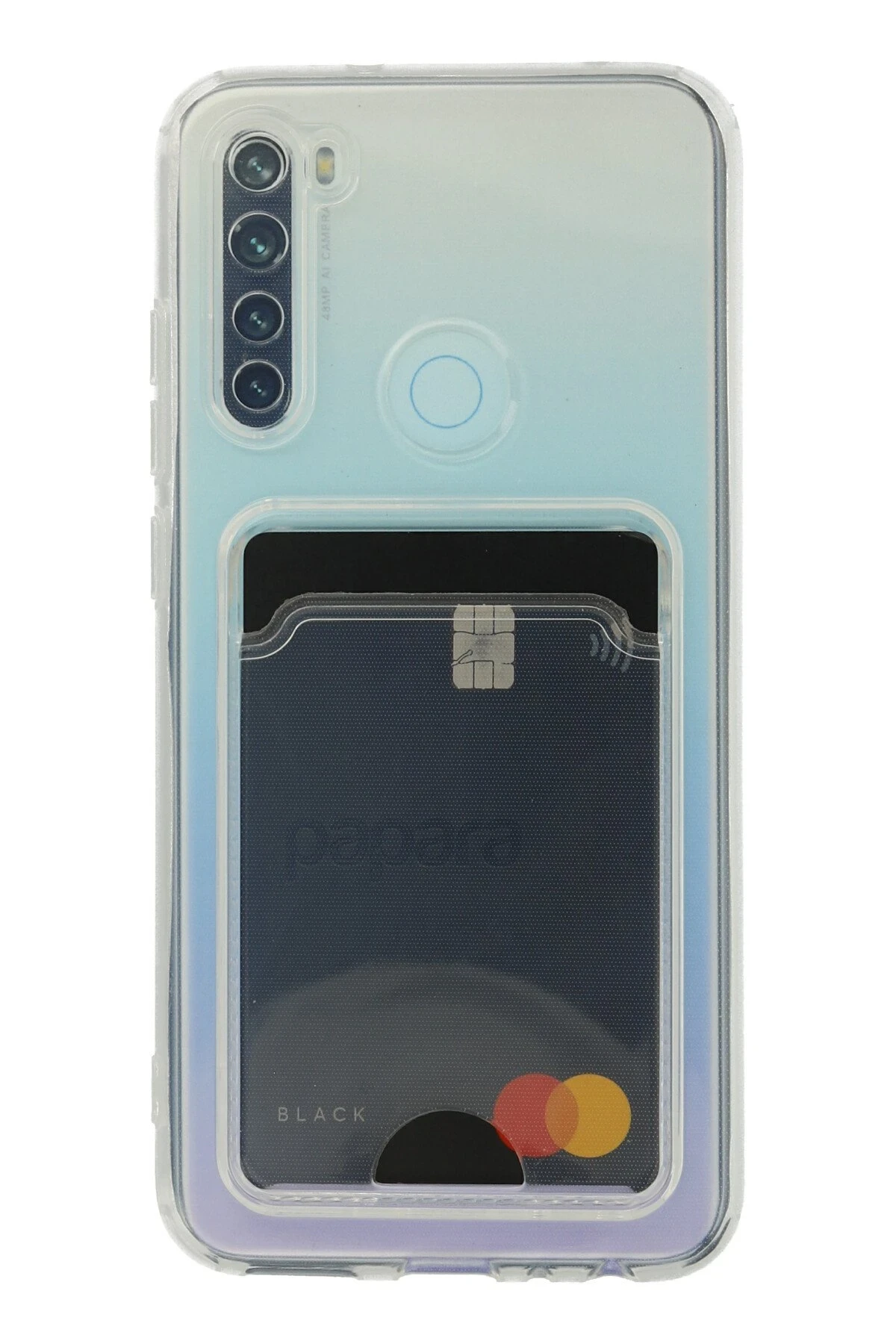 Newface Xiaomi Redmi Note 8 Kılıf Kart Şeffaf Silikon - Şeffaf