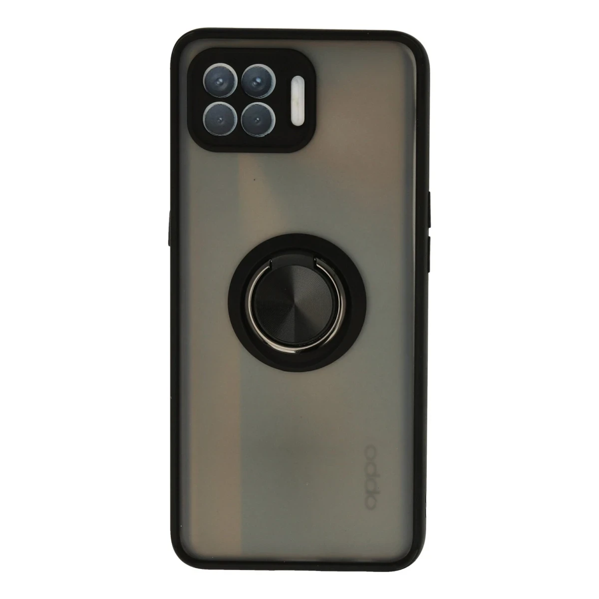 Newface Oppo Reno 4 Lite Kılıf Montreal Yüzüklü Silikon Kapak - Siyah — görsel 4