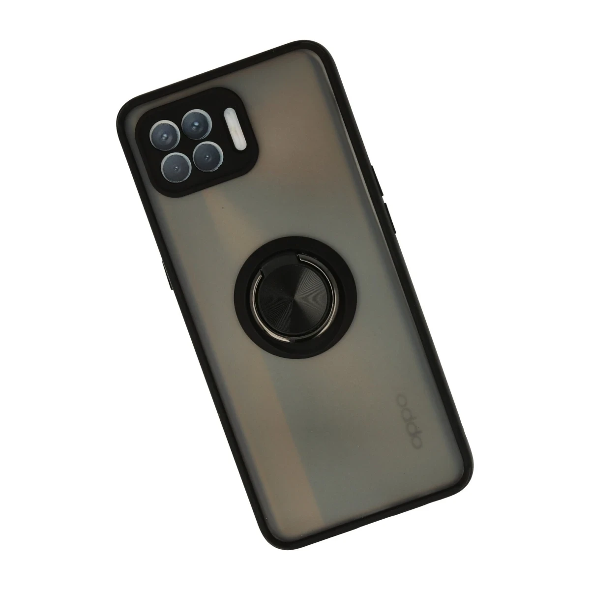 Newface Oppo Reno 4 Lite Kılıf Montreal Yüzüklü Silikon Kapak - Siyah — görsel 5