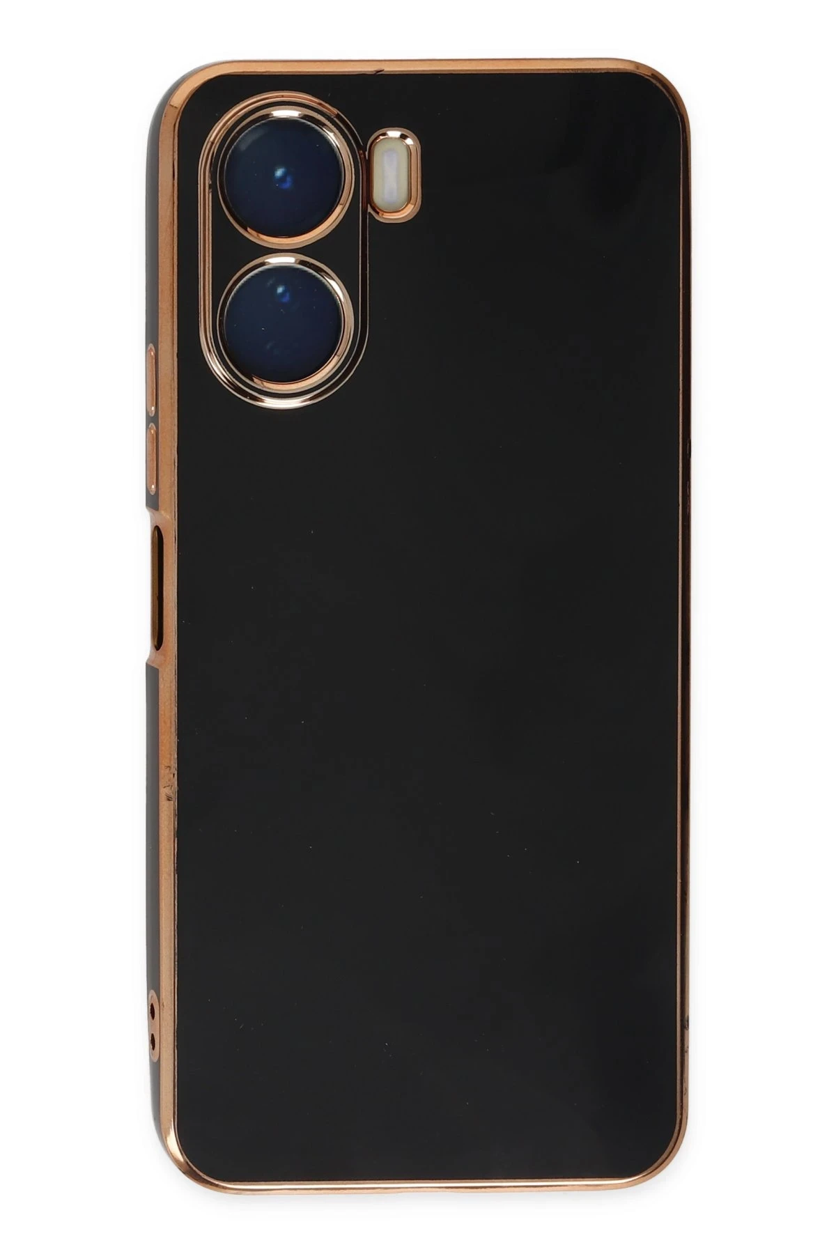 Newface Vivo Y16 Kılıf Volet Silikon - Siyah