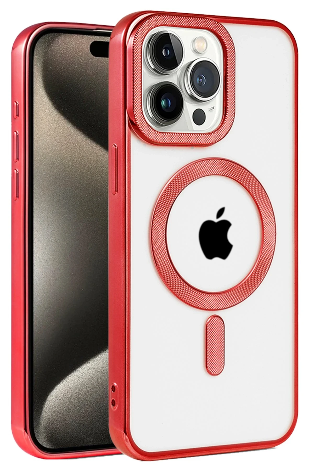 Newface iPhone 14 Pro Max Kılıf Kronos Magsafe Kapak - Kırmızı
