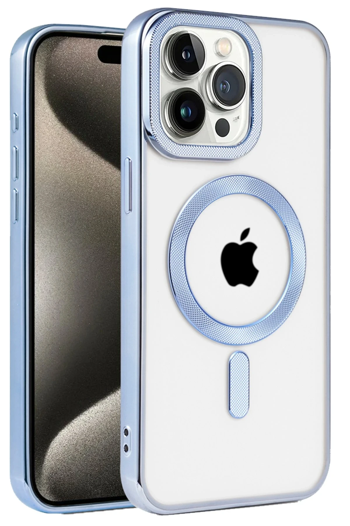 Newface iPhone 14 Pro Max Kılıf Kronos Magsafe Kapak - Sierra Blue