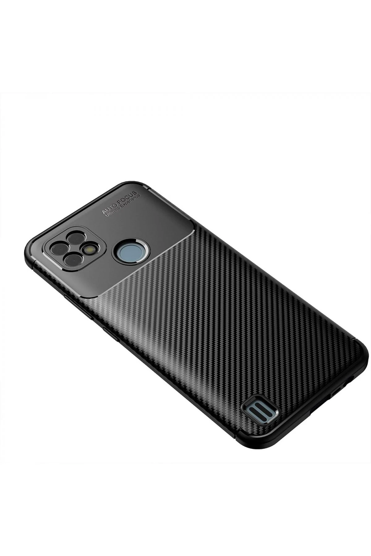 Newface Realme C21 Kılıf Auto Focus Karbon Kapak - Siyah — görsel 2